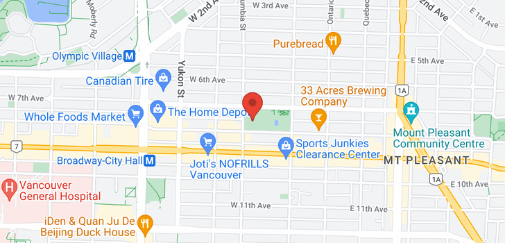 map of 401 338 W 8TH AVENUE